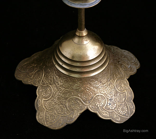 Antique Arts and Crafts Brass Standing Ashtray Big Ashtray