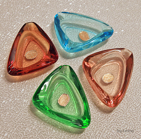 Bohemian Ashtray Set Vintage Crystal Big Ashtray