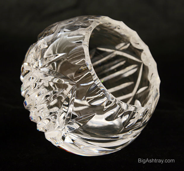 Cut Crystal Orb Ball Ashtray Big Ashtray