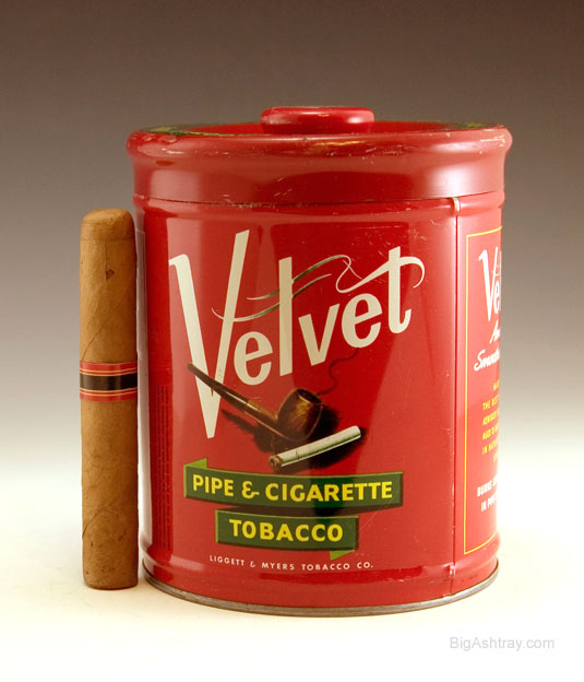 Vintage Tobacco Tin Americas Smoothest Smoke Big Ashtray