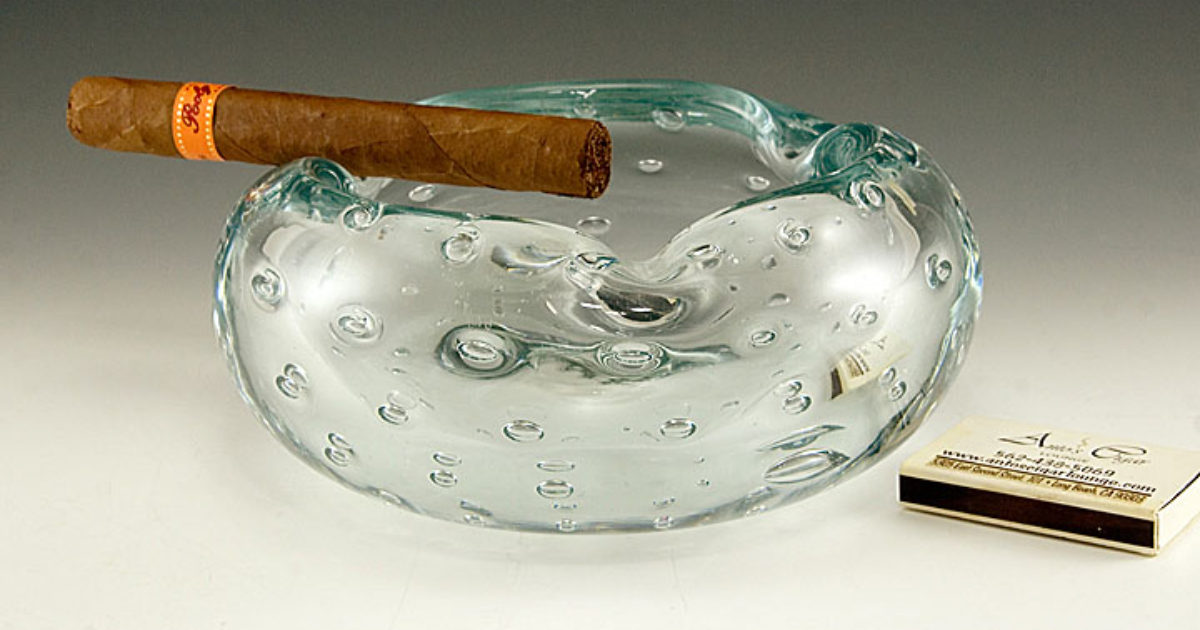 Blenko Bubble Ashtray Bowl from the 1960s Big Ashtray