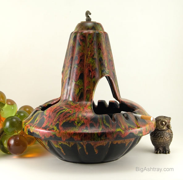 Hippie Era Studio Pottery Big Hanging Ashtray Big Ashtray