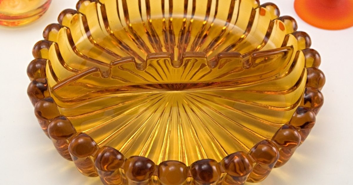 Big Viking Hybrid Golden Amber Party Ashtray Big Ashtray
