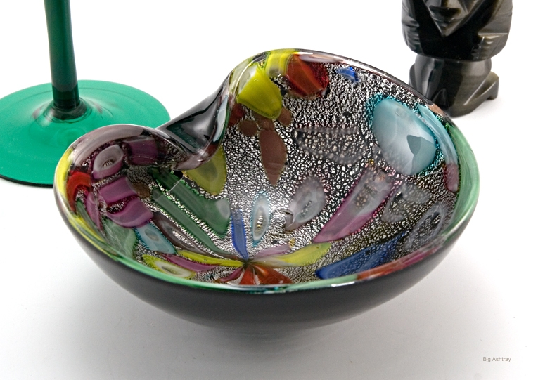 Mid20th Century Art Glass Ashtray Big Ashtray