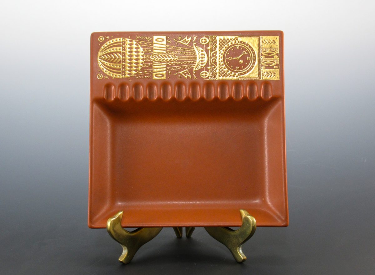 Midas Ashtray by Briard for Hyalyn MidCentury Art Pottery