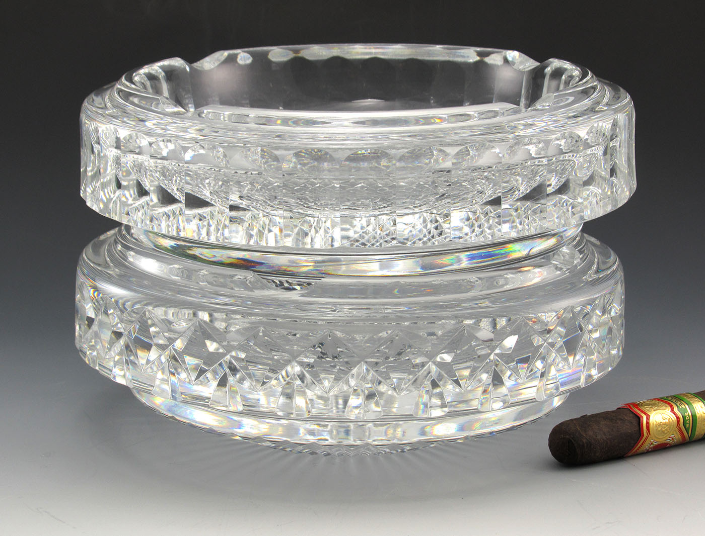 Waterford Crystal Ashtray Signed 5.5 Pounds Big Ashtray